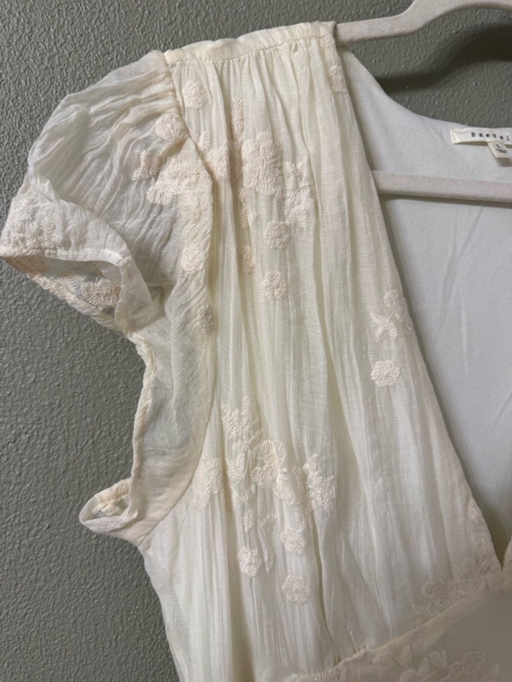 Bohme Sol embroidered maxi dress white L - Picture 7 of 11